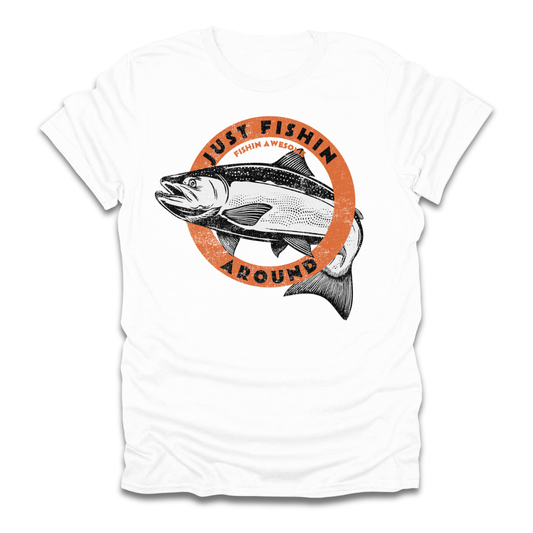 Just Fishin Around Salmon T-Shirt