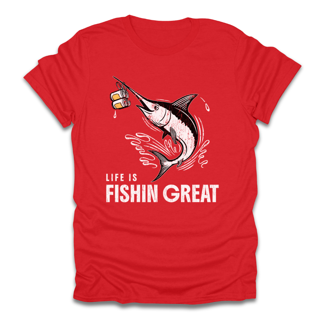 Life Is Fishin Great Swordfish T-Shirt