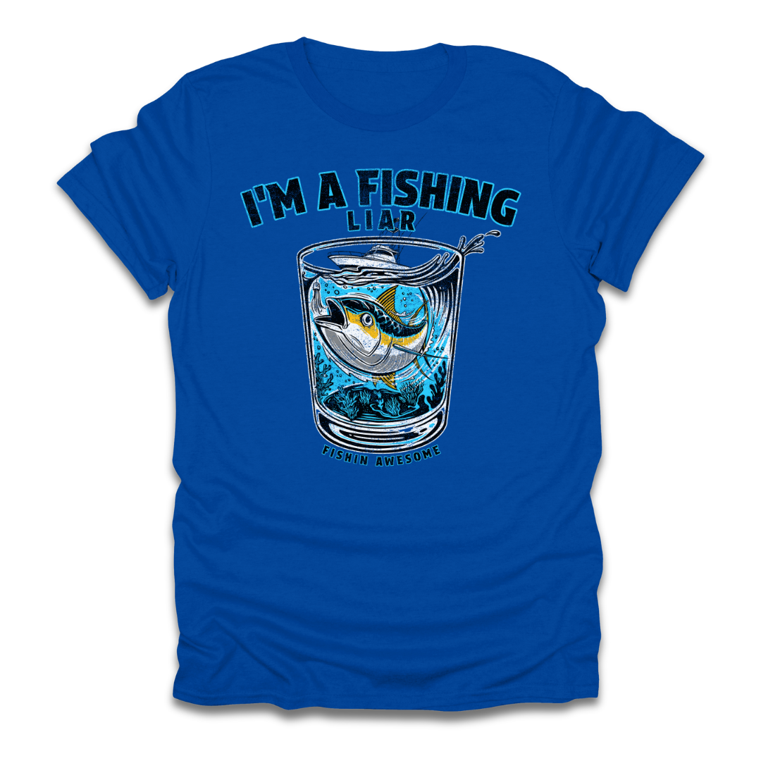 Fishing Liar Glass T-Shirt