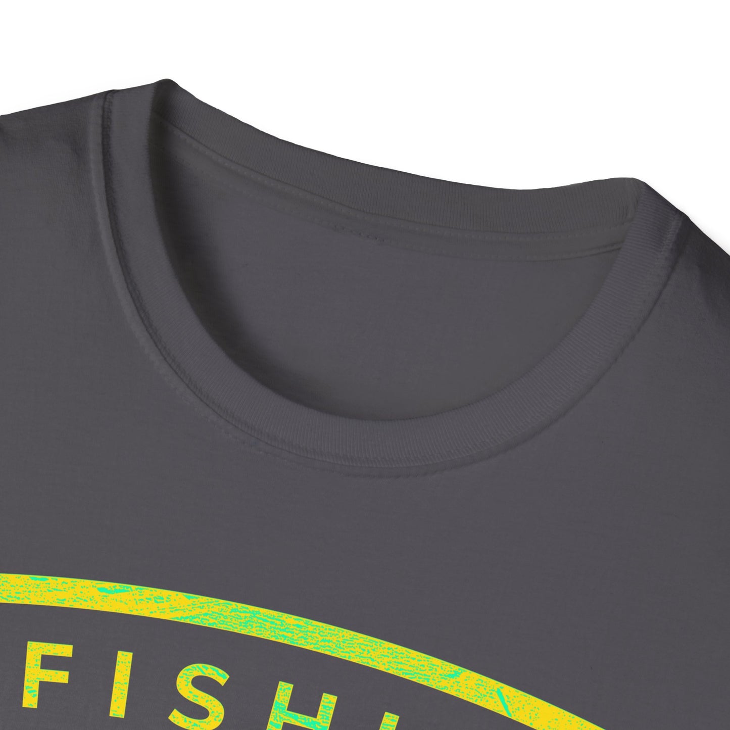 Fishin Awesome Yellow Green Tuna Stamp T-Shirt