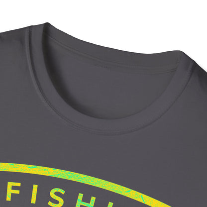 Fishin Awesome Yellow Green Tuna Stamp T-Shirt