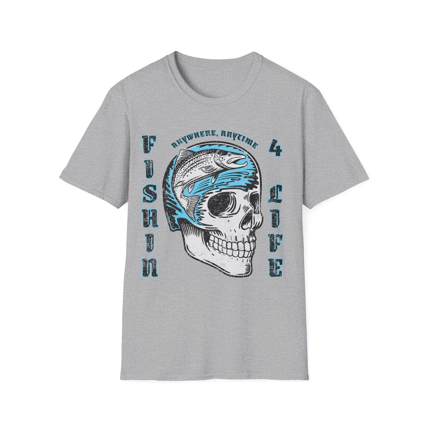 Fishin 4 Life Skull T-Shirt