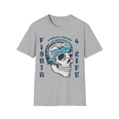 Fishin 4 Life Skull T-Shirt