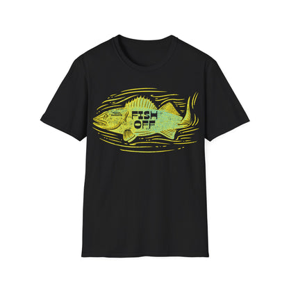 Fish Off Walleye Yellow T-Shirt