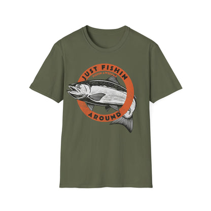 Just Fishin Around Salmon T-Shirt