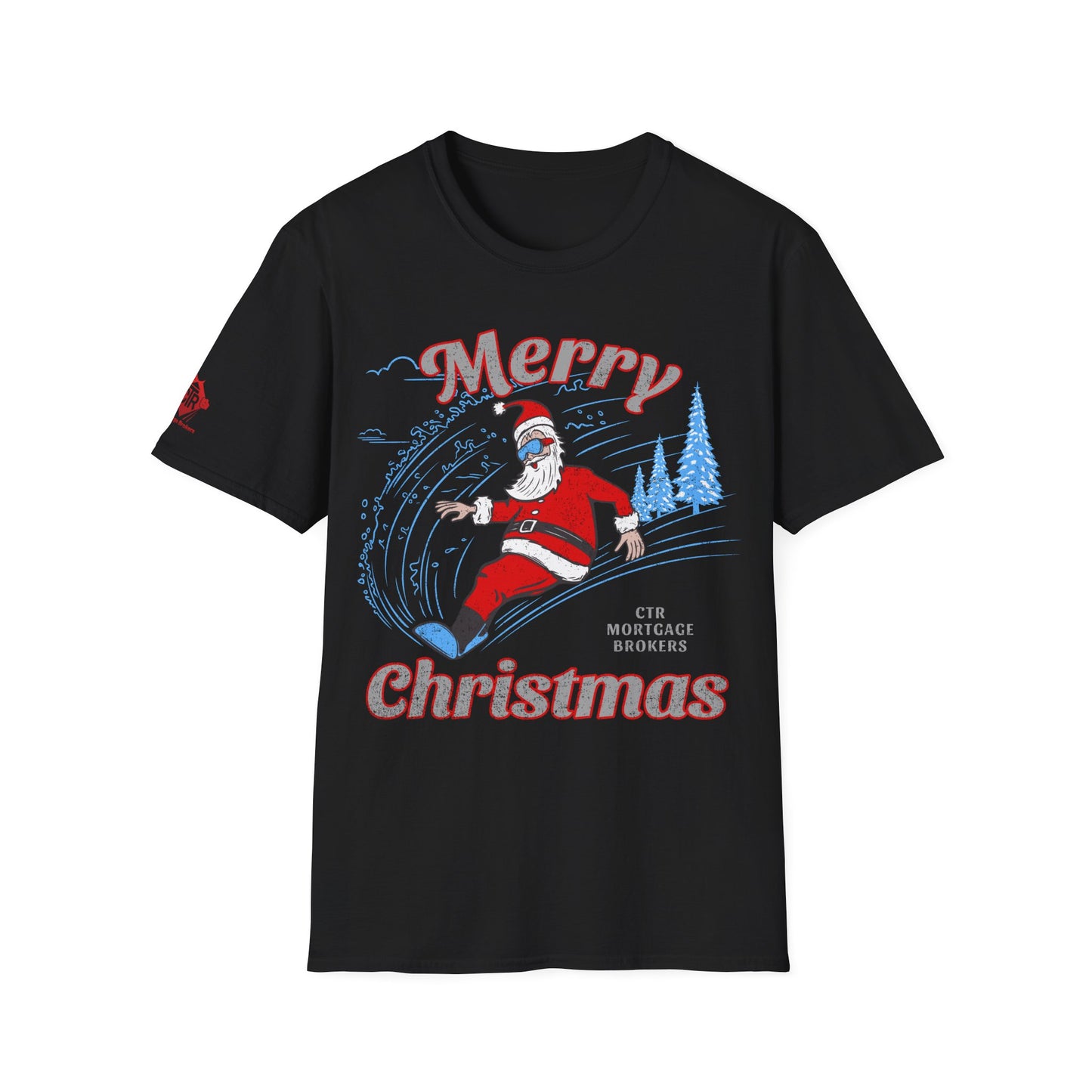 CTR Santa Snow Board T-Shirt