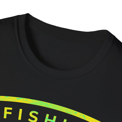 Fishin Awesome Yellow Green Tuna Stamp T-Shirt