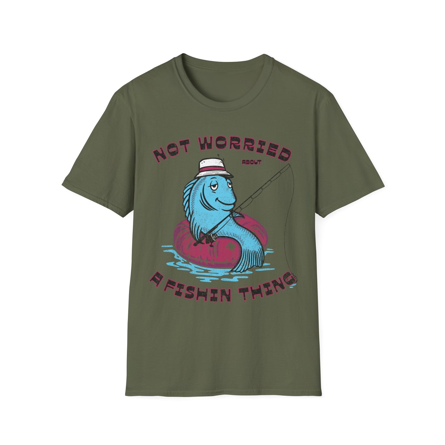 Not Worried About A Fishin Thing Lazy T-Shirt