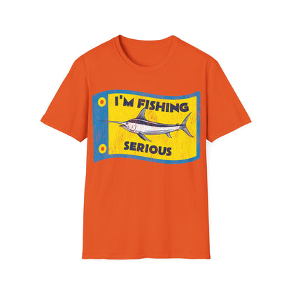 Im Fishing Serious Flag T-Shirt