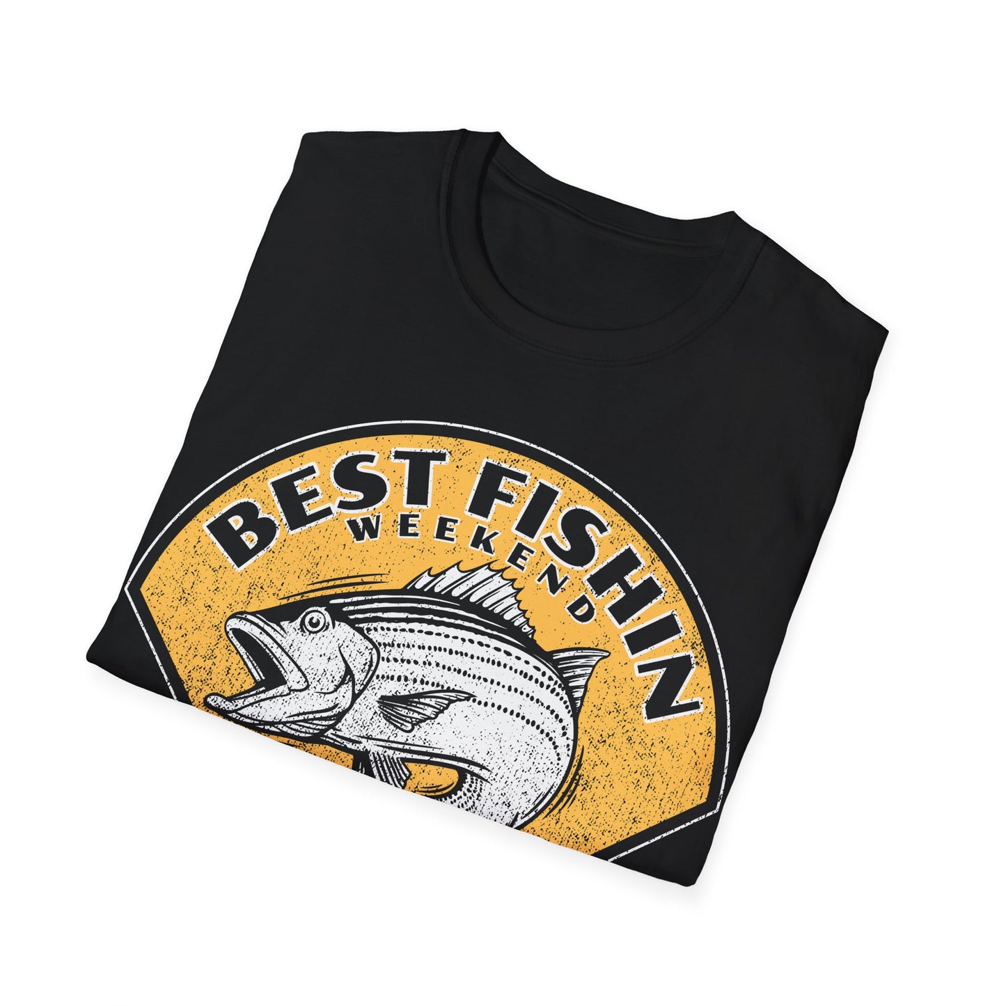 Best Fishin Weekend Striped Bass Yellow T-Shirt