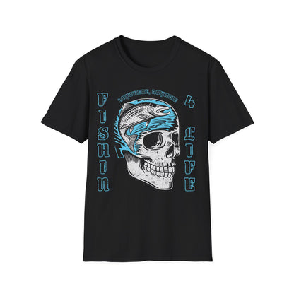 Fishin 4 Life Skull T-Shirt
