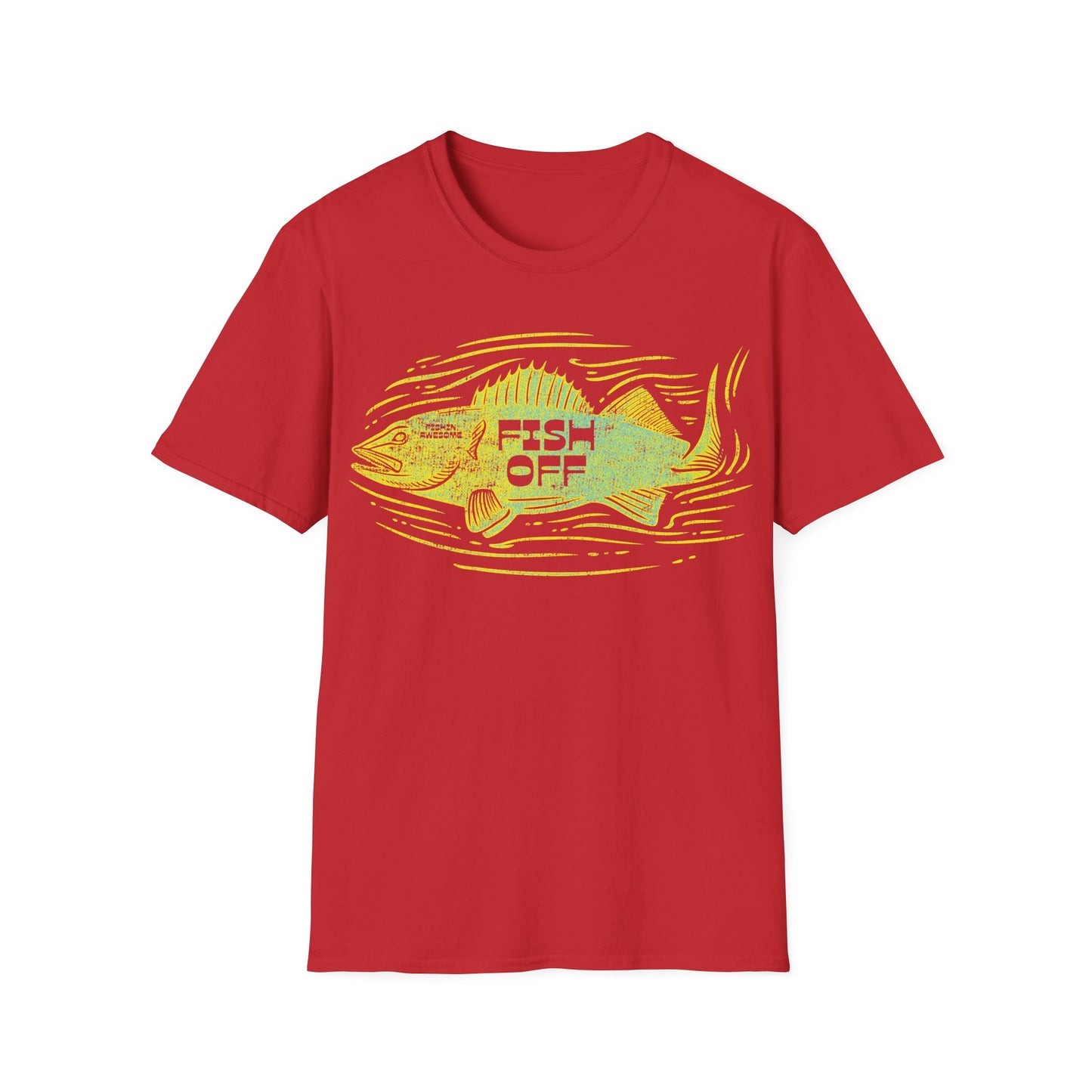 Fish Off Walleye Yellow T-Shirt