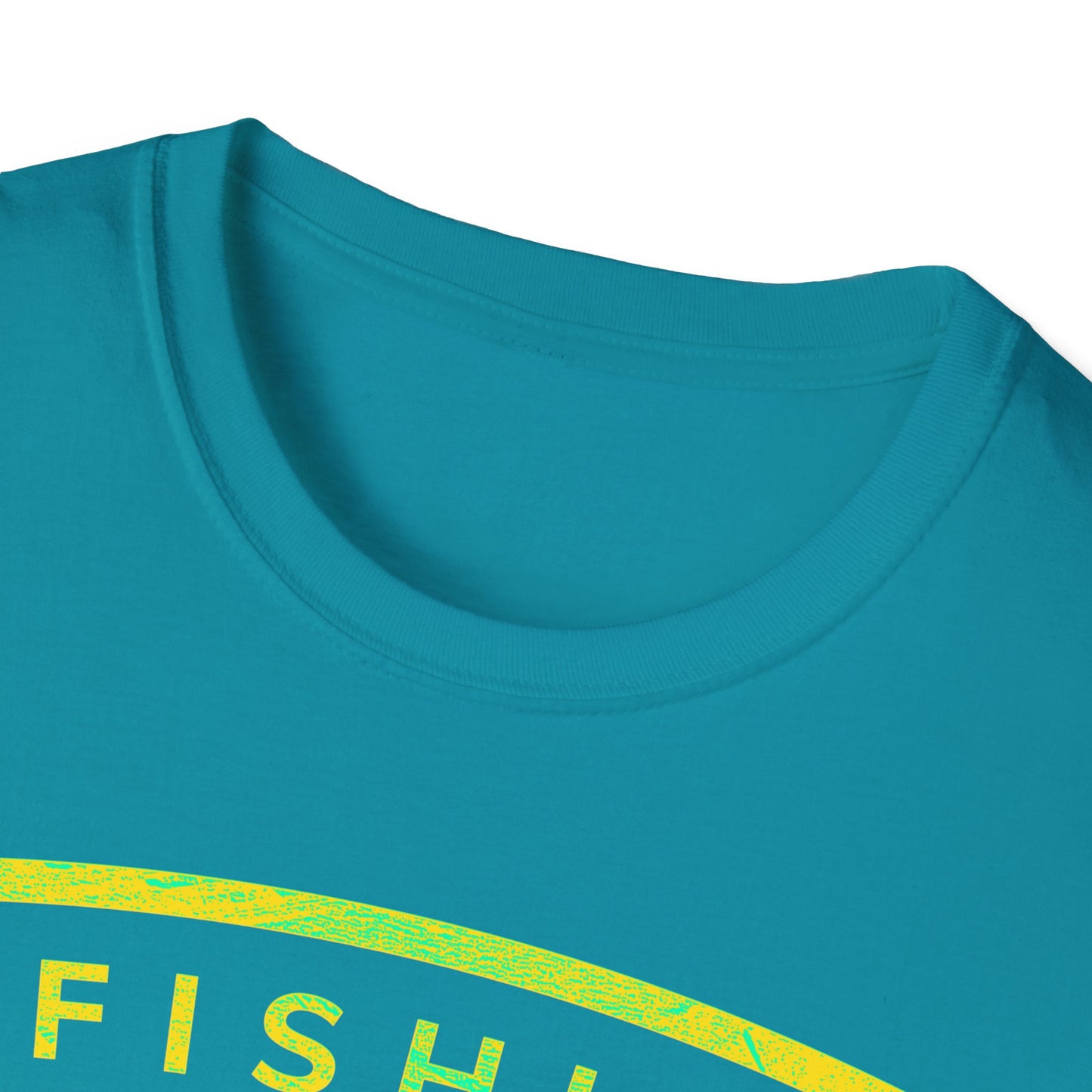 Fishin Awesome Yellow Green Tuna Stamp T-Shirt