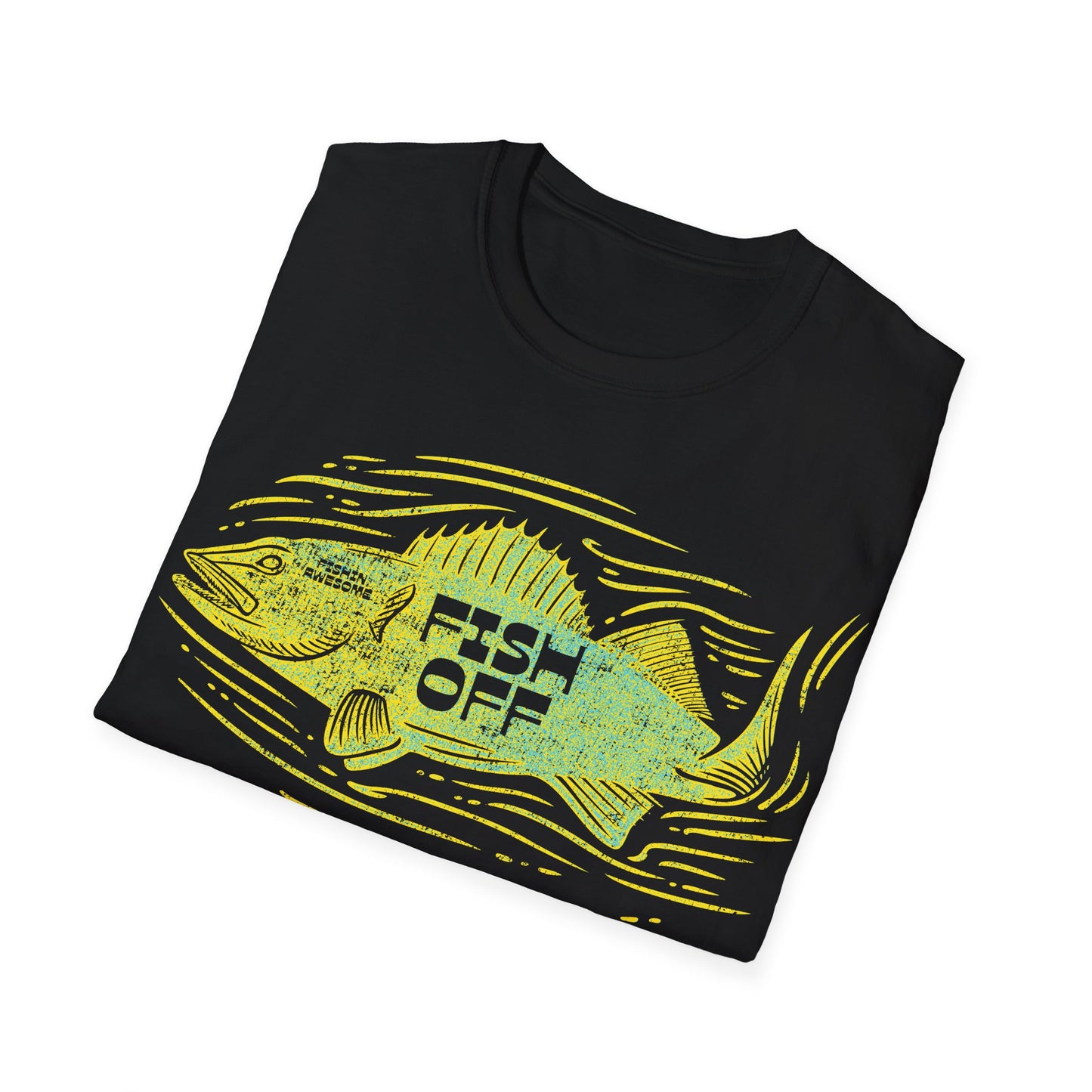Fish Off Walleye Yellow T-Shirt