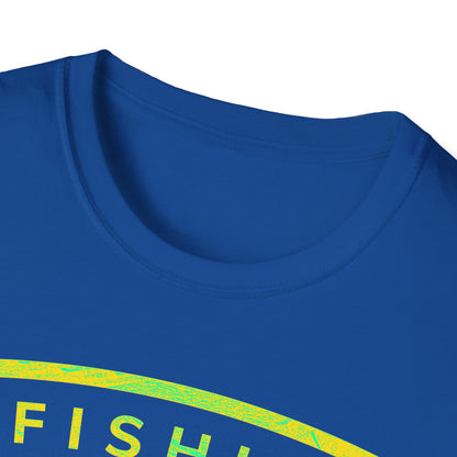 Fishin Awesome Yellow Green Tuna Stamp T-Shirt
