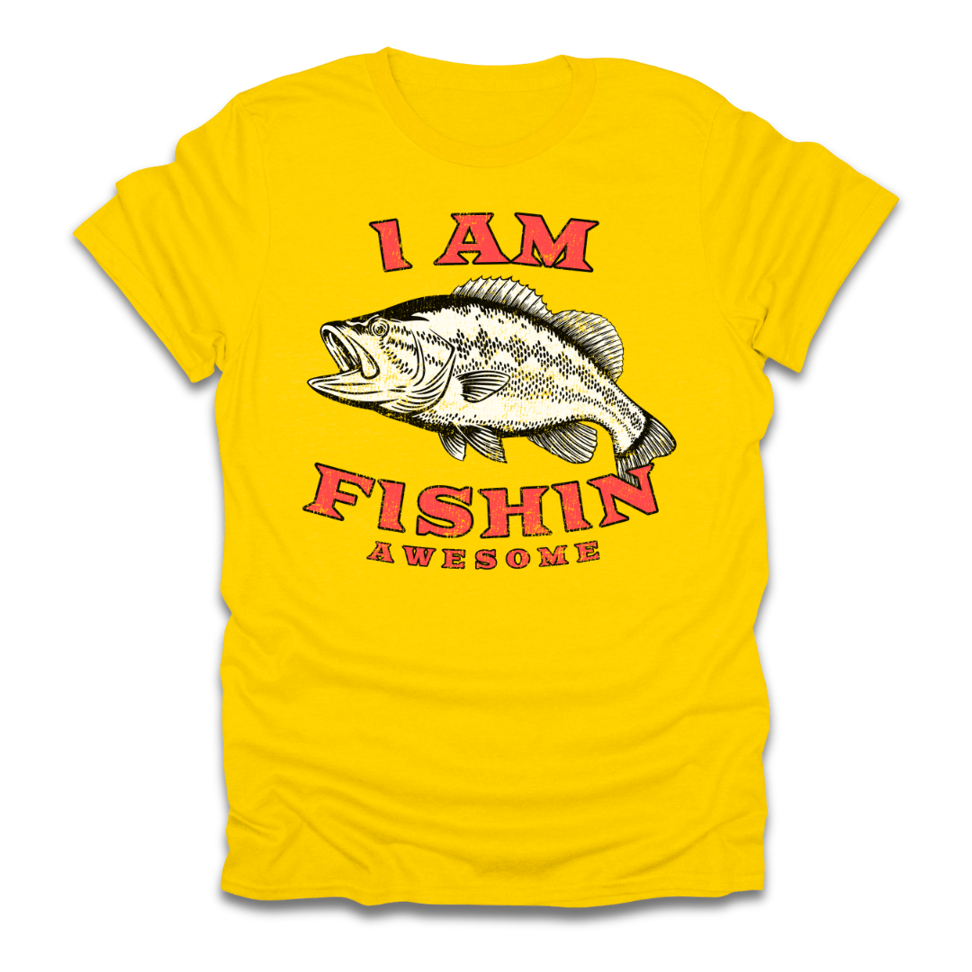 I am Fishin Awesome Largemouth T-Shirt