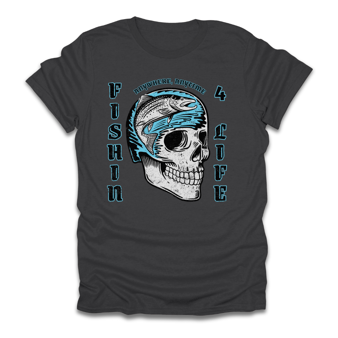 Fishin 4 Life Skull T-Shirt