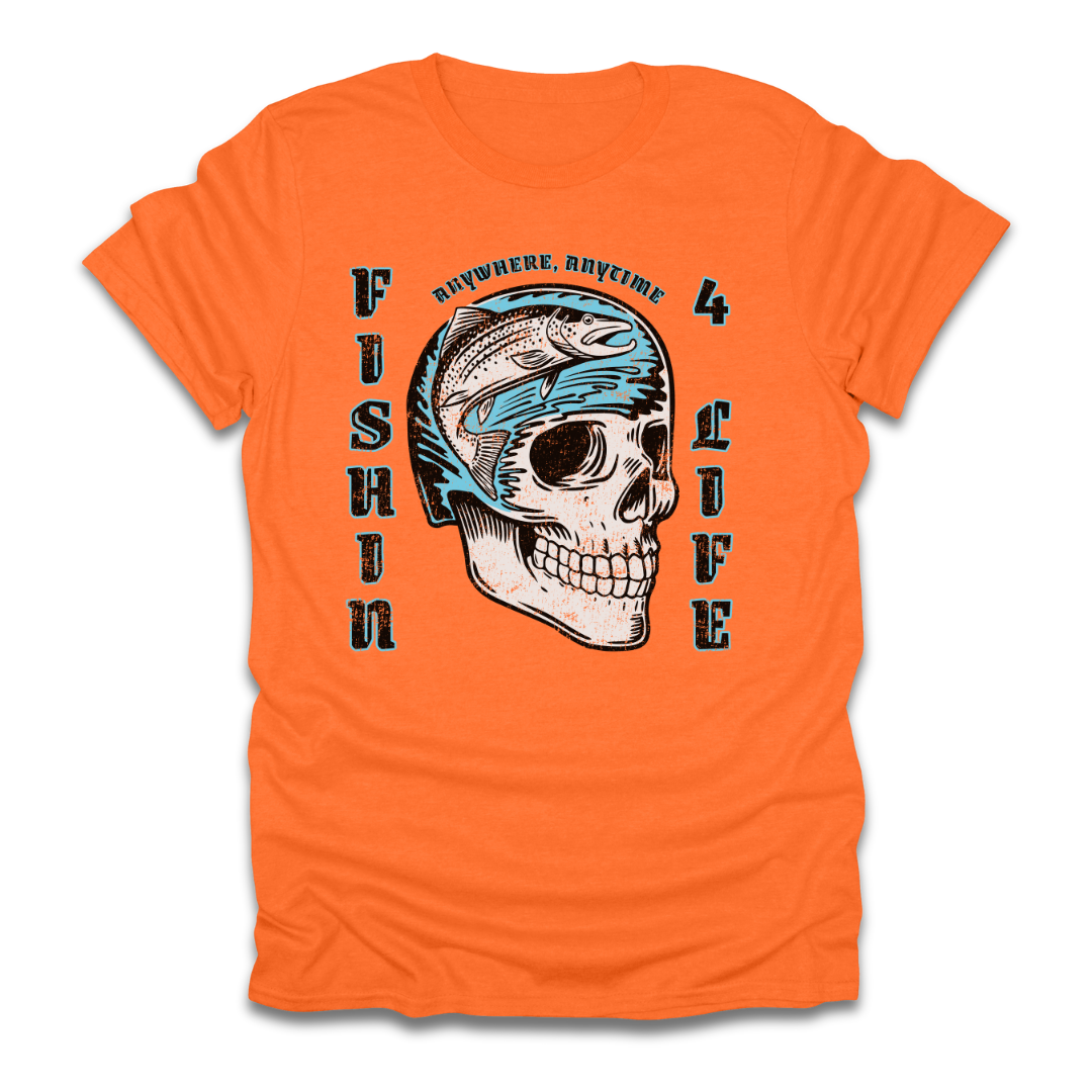 Fishin 4 Life Skull T-Shirt