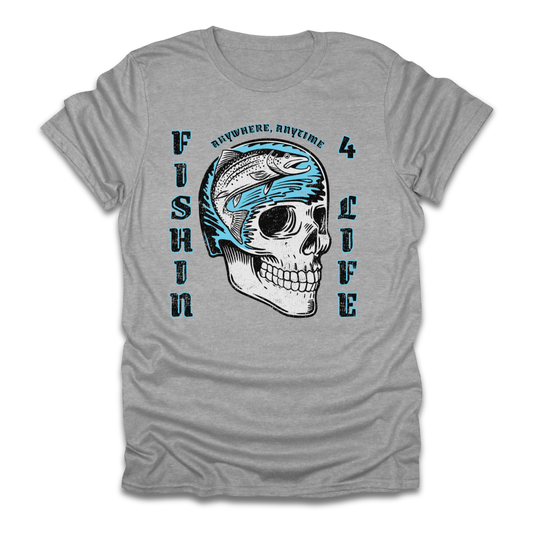 Fishin 4 Life Skull T-Shirt