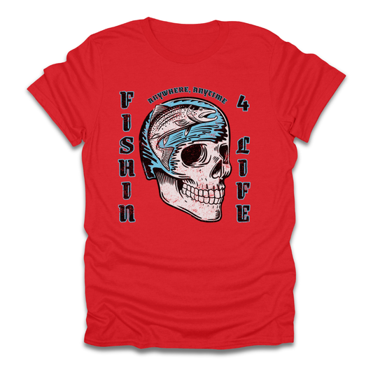 Fishin 4 Life Skull T-Shirt