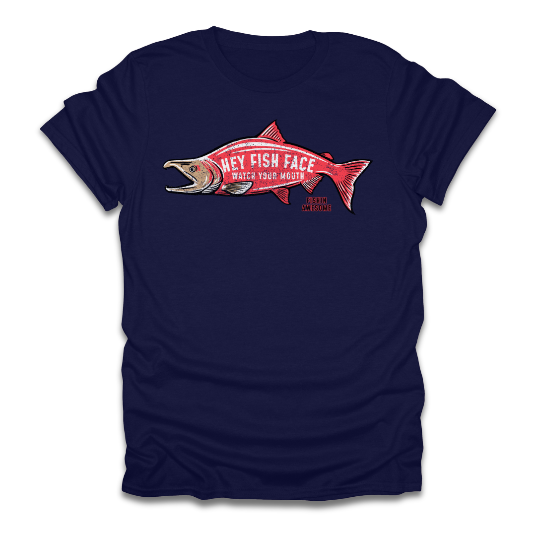 Hey Fish Face Salmon T-Shirt