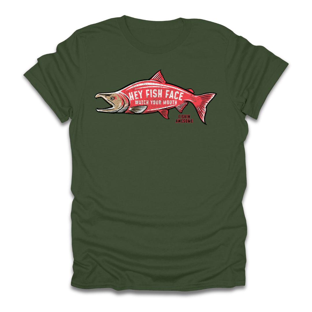 Hey Fish Face Salmon T-Shirt