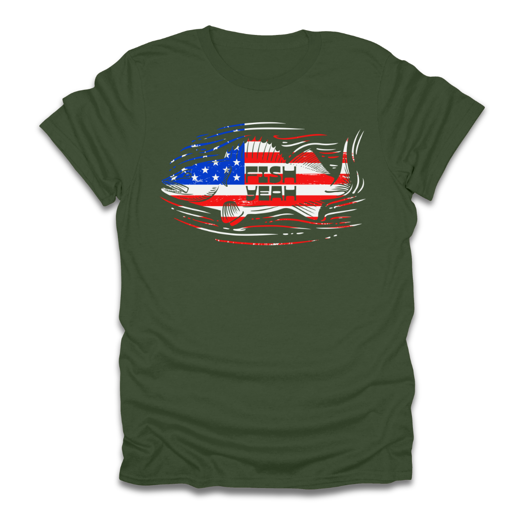 Fish Yeah America Walleye T-Shirt