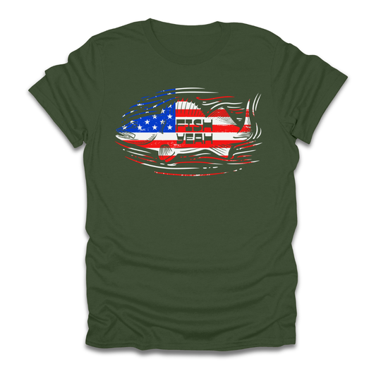Fish Yeah America Walleye T-Shirt