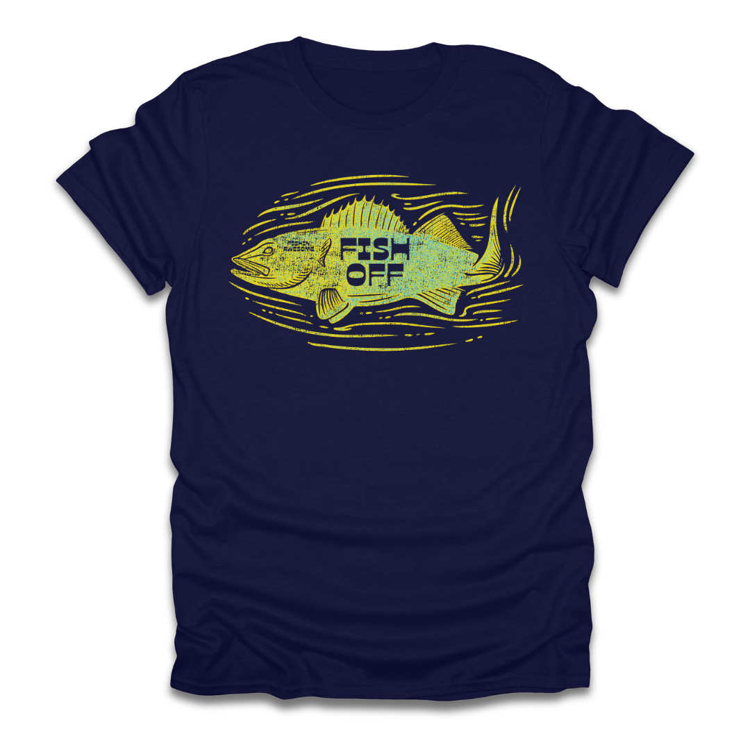Fish Off Walleye Yellow T-Shirt