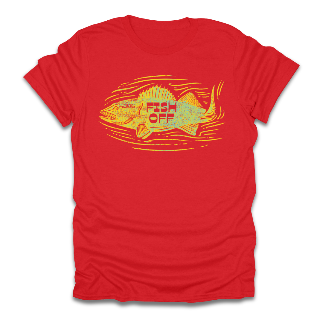 Fish Off Walleye Yellow T-Shirt