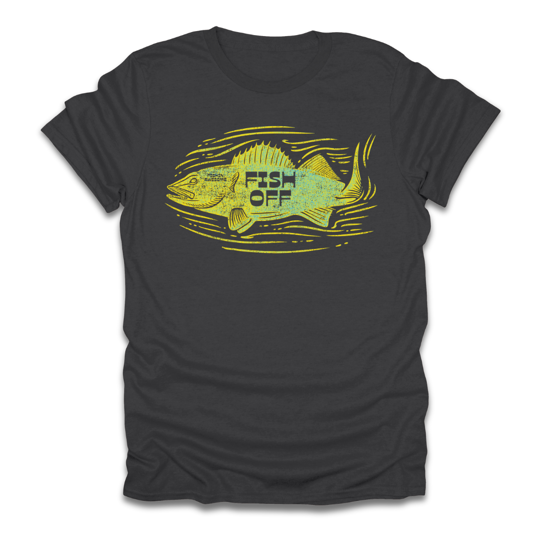 Fish Off Walleye Yellow T-Shirt