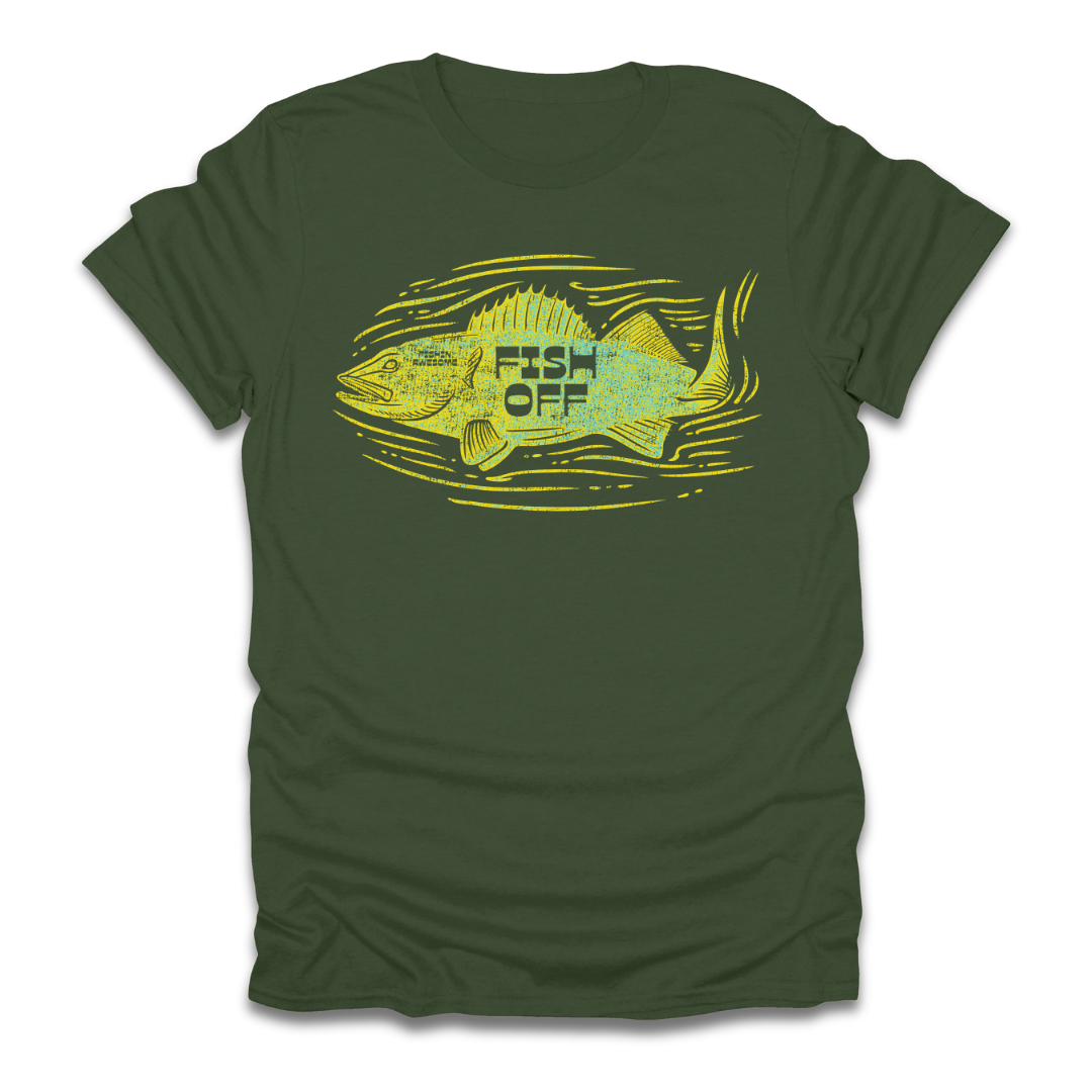 Fish Off Walleye Yellow T-Shirt