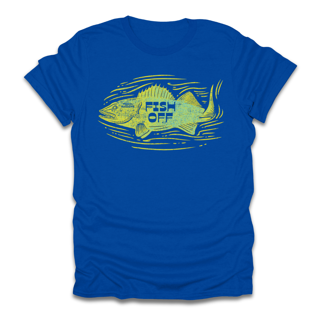 Fish Off Walleye Yellow T-Shirt