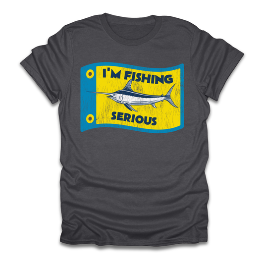 Im Fishing Serious Flag T-Shirt