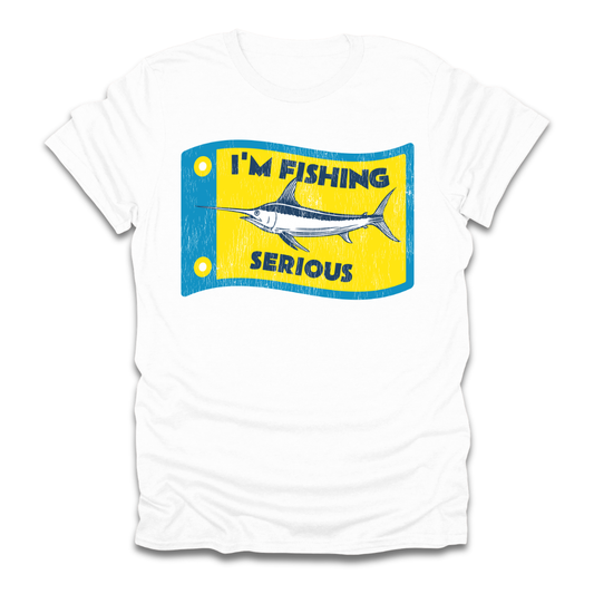 Im Fishing Serious Flag T-Shirt