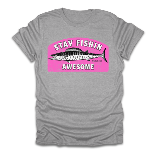 Stay Fishin Awesome Pink Barracuda