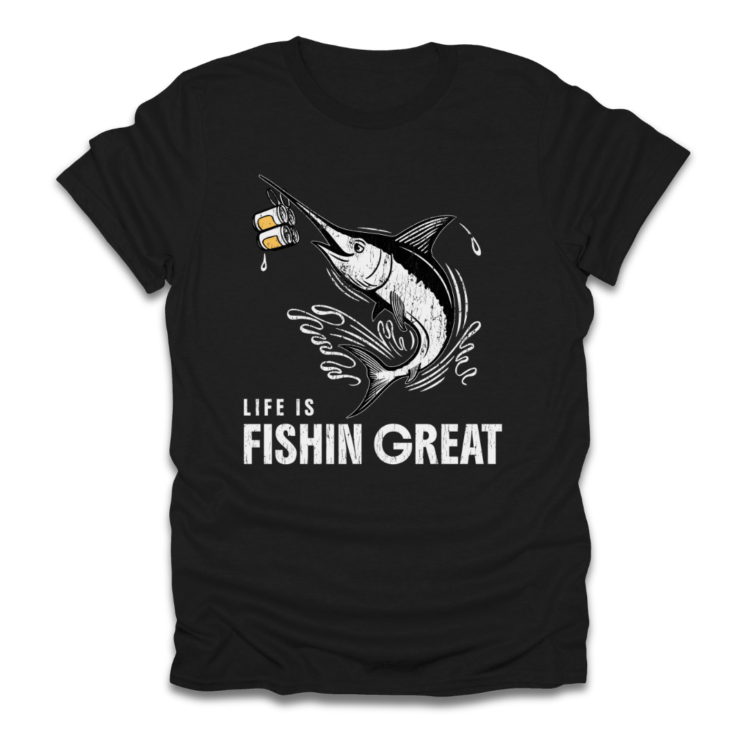 Life Is Fishin Great Swordfish T-Shirt