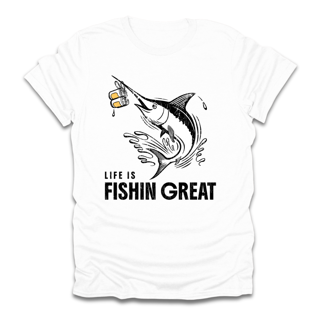 Life Is Fishin Great Swordfish T-Shirt