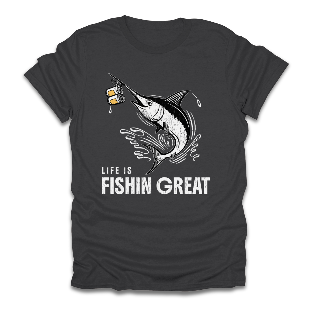 Life Is Fishin Great Swordfish T-Shirt