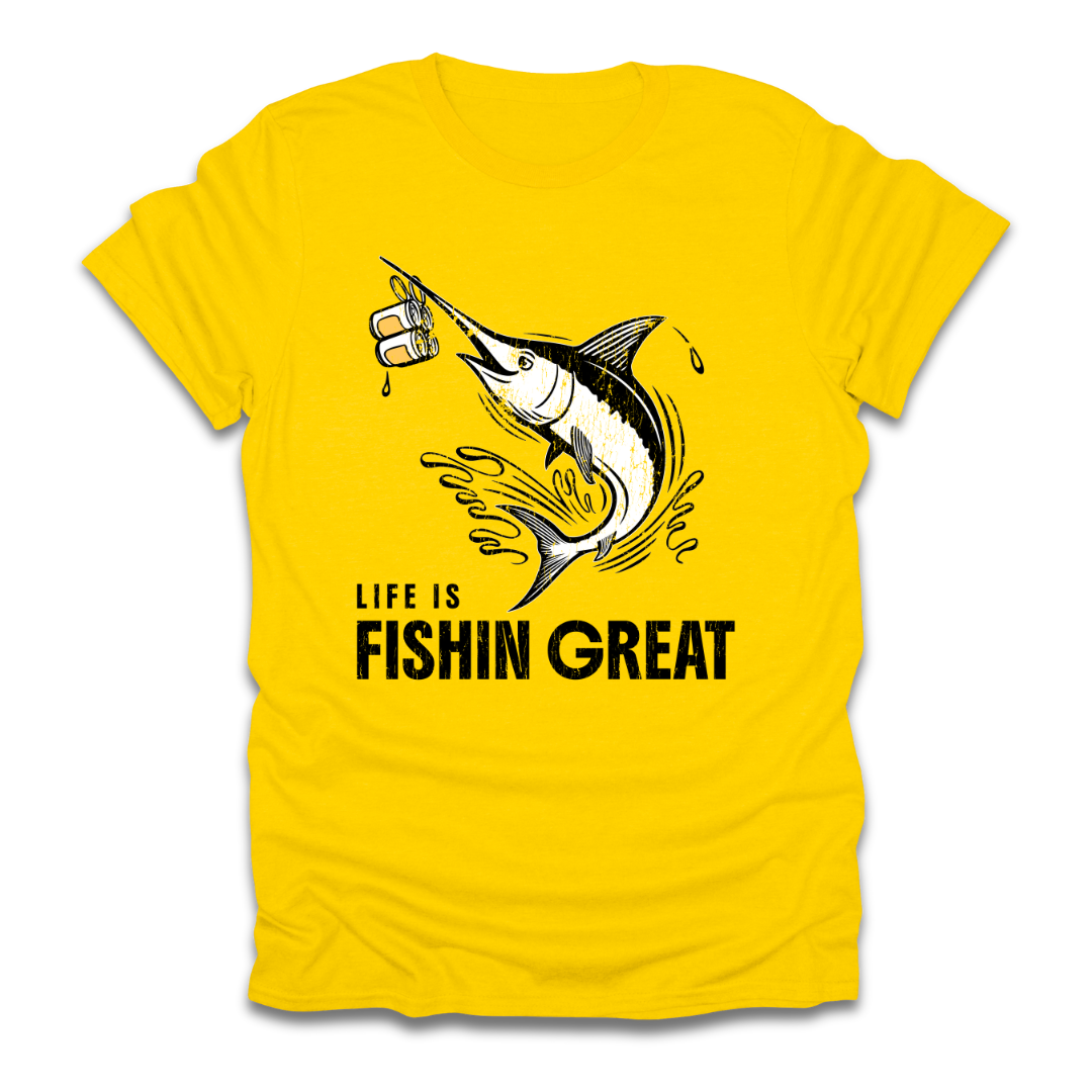 Life Is Fishin Great Swordfish T-Shirt