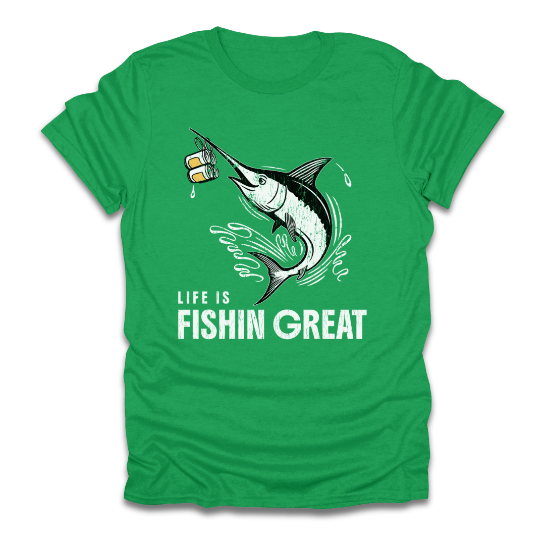 Life Is Fishin Great Swordfish T-Shirt