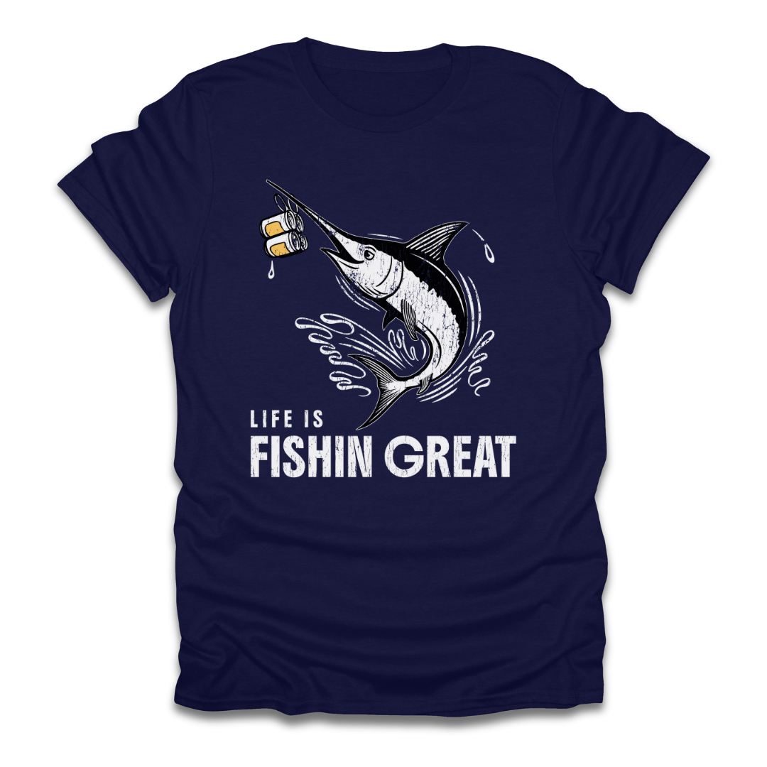 Life Is Fishin Great Swordfish T-Shirt