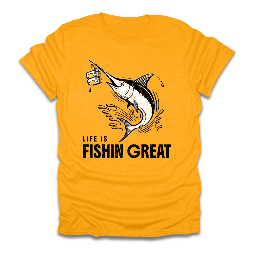 Life Is Fishin Great Swordfish T-Shirt