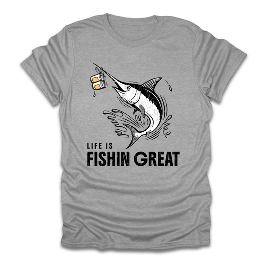Life Is Fishin Great Swordfish T-Shirt