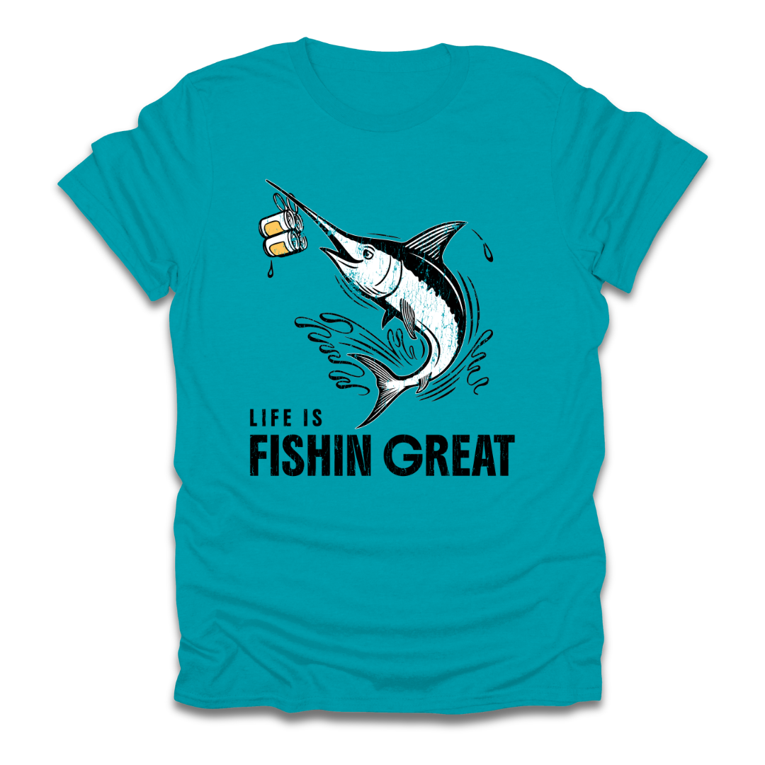 Life Is Fishin Great Swordfish T-Shirt