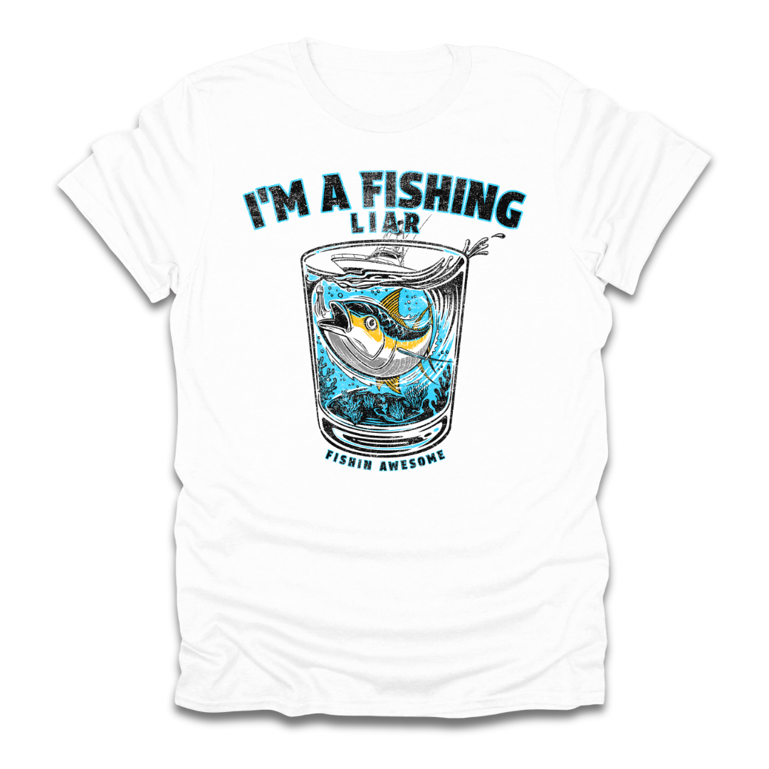 Fishing Liar Glass T-Shirt