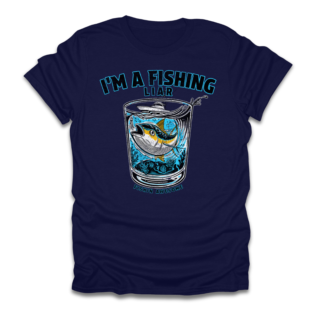 Fishing Liar Glass T-Shirt