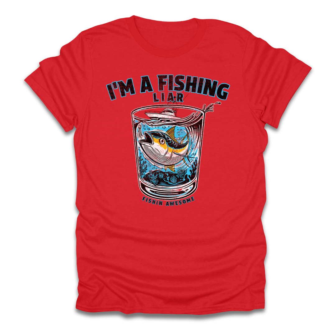 Fishing Liar Glass T-Shirt