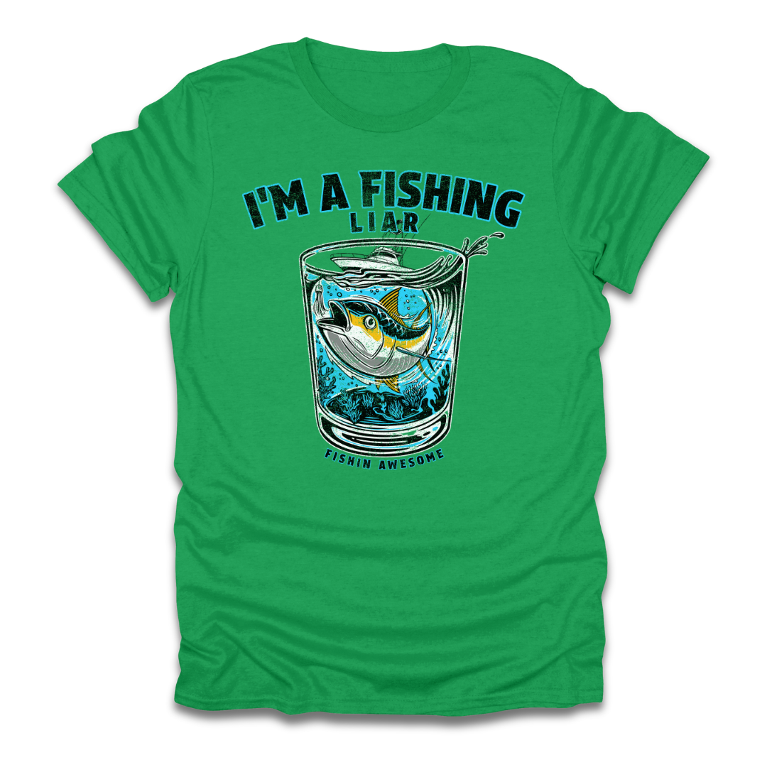 Fishing Liar Glass T-Shirt