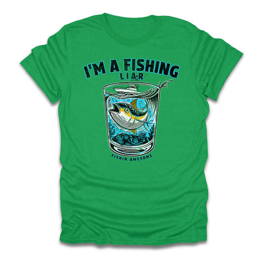 Fishing Liar Glass T-Shirt